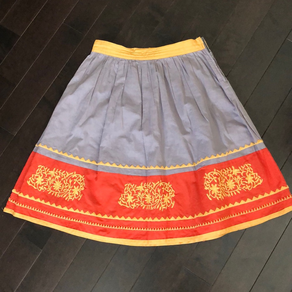 F21 Embroidered Skirt